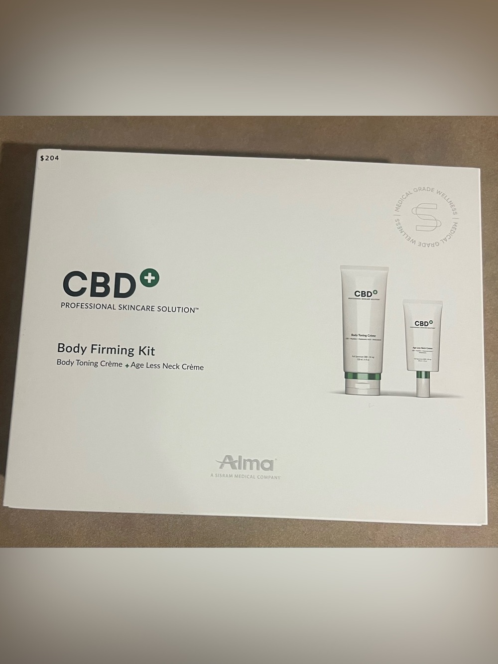 NIB Alma CBD+ Professional Skincare Body Firming Kit | Body + Neck Cream Set